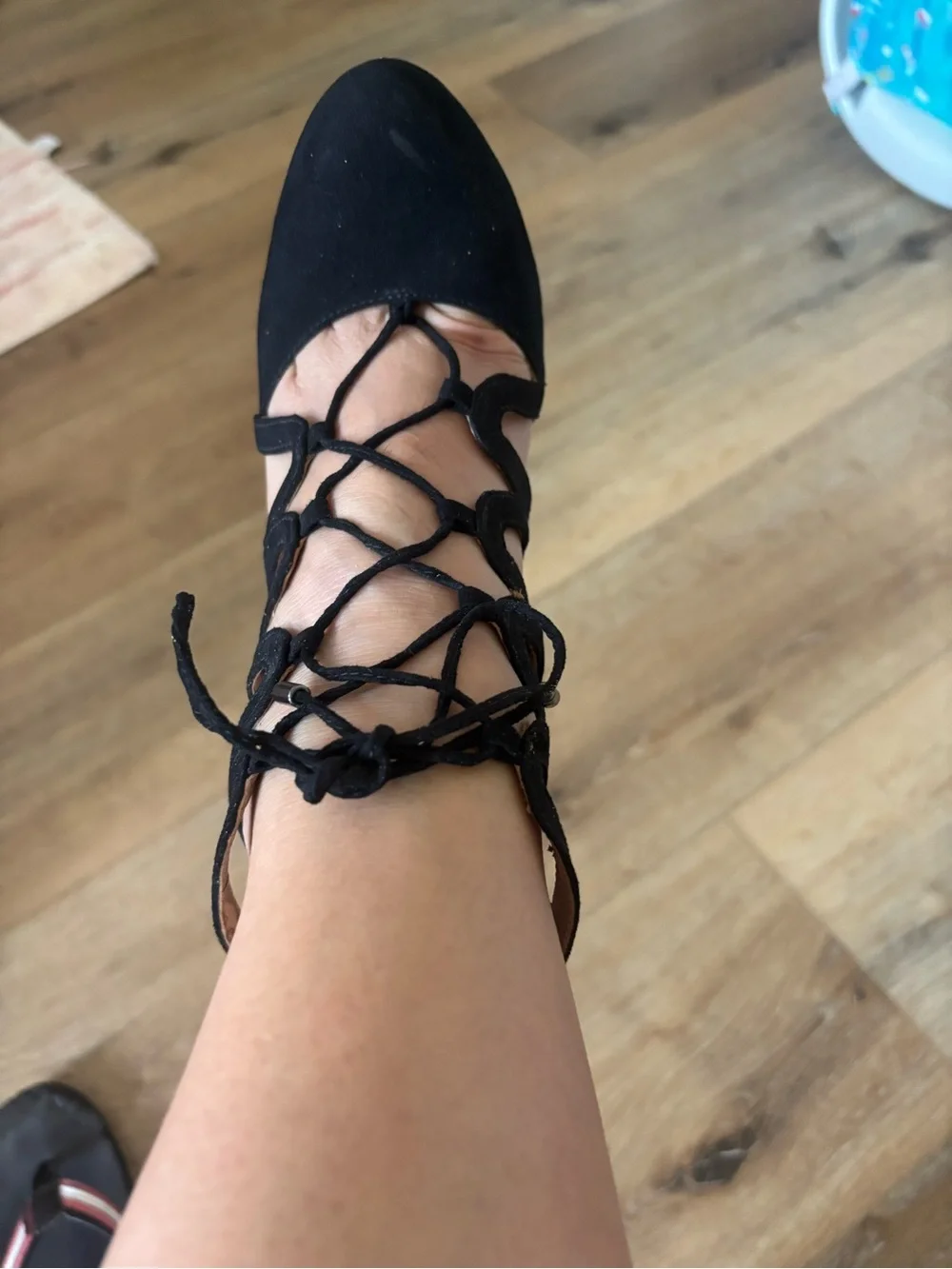Black Lace-Up High Heel Pumps - Women Shoes Nine West